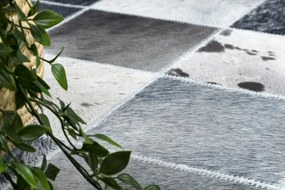 Koberec PATCHWORK 21716 sivý - imitácia kože krava