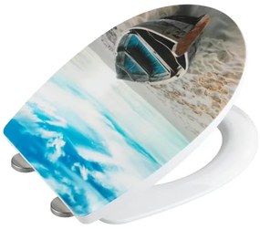 WENKO 23532100-WC sedátko, nosnosť 300/350 kg, 36,5 x 45 cm, pestrofarebné/strieborné