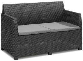 Livarno home Záhradná sedacia súprava, 4-dielna, antracitová/sivá  (850000452)