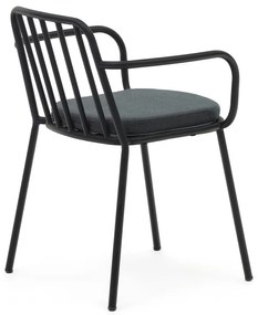 Čierna kovová záhradná stolička Bramant – Kave Home