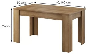 Jídelní rozkládací stůl Sky II 140/180 cm dub Riviéra