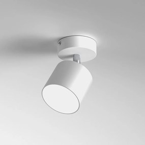 Bodové svietidlo Dixie, 1x biele kovové tienidlo, w/ch