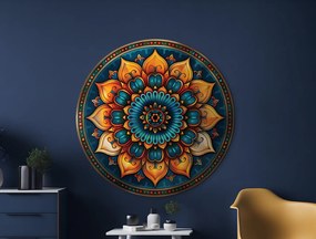 drevko |  Kvetinová mandala Smaragdová hĺbka  45 x 45 cm