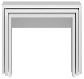 Odkladací stolík Alya White, 3 ks