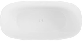 Mexen Como, voľne stojaca vaňa z konglomerátu 150 x 82 cm, biela lesklá, 57311508210