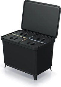 Odpadkový kôš SYSTEMO 4x10 L čierny