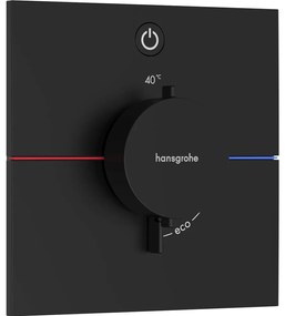HANSGROHE ShowerSelect Comfort E termostat pod omietku pre 1 spotrebič, matná čierna, 15571670