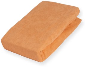 Detské froté napínacie prestieradlo do postieľky FR-022 Okrové 60 x 120 x 10 cm - do postieľky