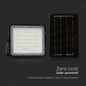 LED Vonkajší solárny reflektor LED/6W/3,2V IP65 4000K čierna + DO