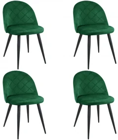 Set štyroch jedálenských stoličiek SJ.077 fľaškovo zelené
