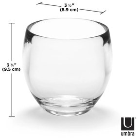 Plastový téglik na zubné kefky Droplet – Umbra