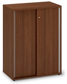 Stredná skriňa ProOffice, posuvné dvere 80 x 45 x 106,3 cm, orech
