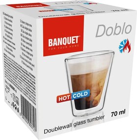 Banquet Doblo dvojstenný pohár 70 ml