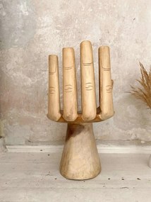 BALI BALI Stolička Ruka z dreva Suar Ručne vyrezávané kreslo Ruka z Bali Stolička RUKA