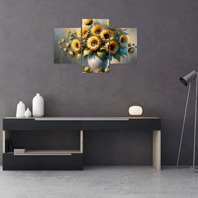 Obraz – Váza so slnečnicami (90x60 cm)