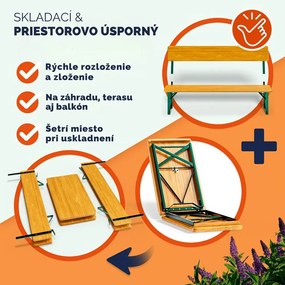 Pivný set PRAKTIK s operadlami, 170cm, hnedá Jurhan