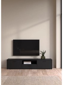 Čierny TV stolík 177x38 cm Media – Tvilum
