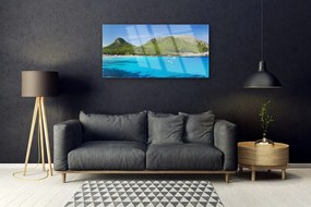 Skleneny obraz Hory more príroda 120x60 cm