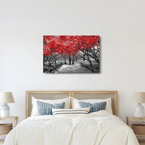 Obraz - Červené stromy, Central Park, New York (90x60 cm)
