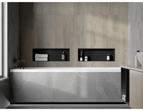 Mexen X-Wall-NR, polička na zapustenie pod obklad bez goliera 60 x 20 cm, čierna matná, 1971602010