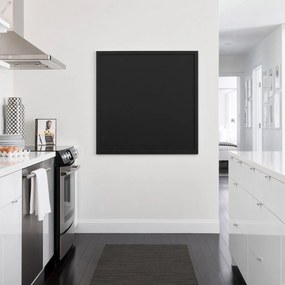 Toptabule.sk  Čierna kriedová tabuľa v čiernom drevenom ráme COLOR 100×150 cm