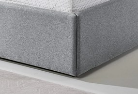 Posteľ Domango 180x200 cm, svetlo šedá látka