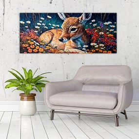 Obraz - Maľované srne (120x50 cm)