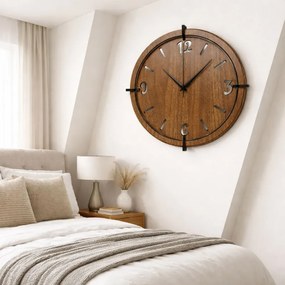 Hodiny z orechového dreva pre moderný interiér| SENTOP HDF0601-ORECH-WENGE