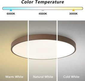 Brilagi - LED stmievateľné stropné svietidlo POOL LED/60W/230V 3000-6000K 60 cm hnedé + diaľkové ovládanie