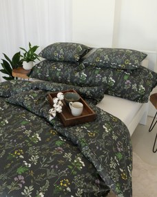 Predĺžené bavlnené obliečky Renforcé – Bianca antracitové