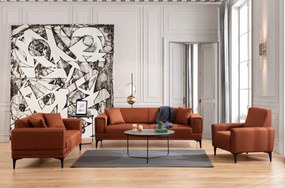 Třímístná rozkládací pohovka Horizon 230 cm cihlově oranžová