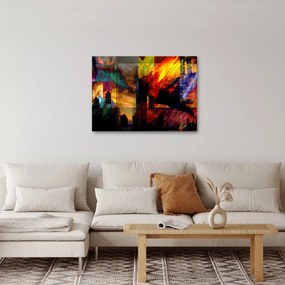 Obraz - Farebná abstrakcia mesta (70x50 cm)
