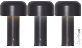 Sivá LED stolová lampa (výška 21,5 cm) Bobby – Star Trading