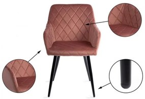 SADA 2x Jedálenská stolička RICO ružová