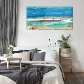 Skleneny obraz Abstrakcia pláže mora vlny