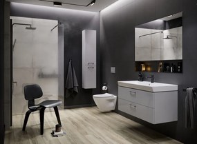 Cersanit Mille Slim, súprava závesnej skrinky a umývadla 505x380x515 mm, šedá lesklá, S801-320-DSM