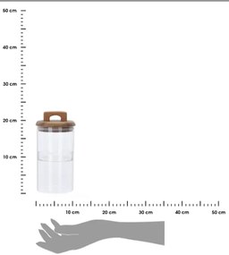 Dvojposchodová sklenená nádoba Stenny 2 x 600 ml