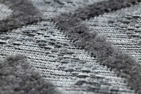 Koberec SOLE D3852 Boho, romby - ploské tkanie sivý