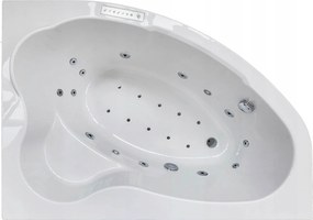 Kúpeľňová poľsko akrylová rohová hydromasážna vaňa pravá 170x110 spa