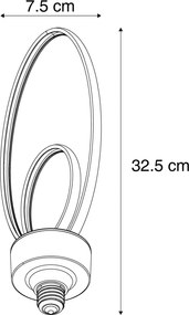 Dekoratívna LED žiarovka E27 čierna 6W 450 lm 3000K
