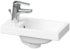 Cersanit Mille, závesná WC skrinka 392x214x590 mm + keramické umývadlo Como, biela matná, S801-568