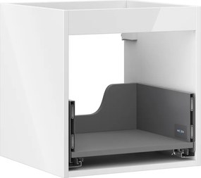 Mexen Box-A, závesná skrinka 45 cm, 1 zásuvka, biela lesklá, 91AX0-0450-470-1-00