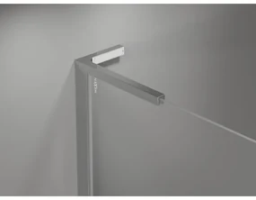 Mexen, Mexen Mist L Otočné sprchové dvere 150 cm, priehľadné, chróm - 8A4L-150-001-01-00