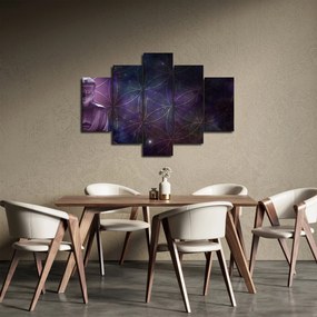 Obraz - Budha s kvetmi života (150x105 cm)