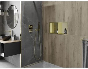 Mexen X-Wall-R, polička na zapustenie na obklad s golierom 60 x 30 cm, zlatá lesklá, 1950603010S