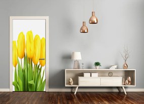 Fototapeta samolepiace žlté tulipány 95x205 cm