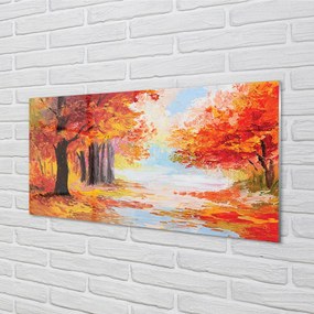 Obraz plexi Jesenné lístie stromu 125x50 cm