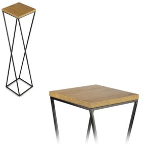 STOJAN NA KVETINÁČ LOFT7 100X24X24 CM ČIERNA/HNEDÁ