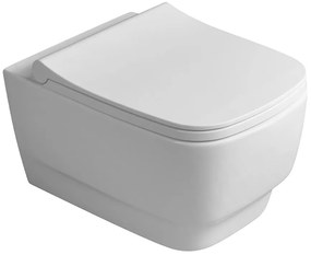 Sapho Sapho, BELLO závesná WC misa, Rimless, 35,5x53 cm, biela