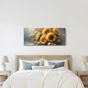Obraz - Maľba slnečníc (120x50 cm)